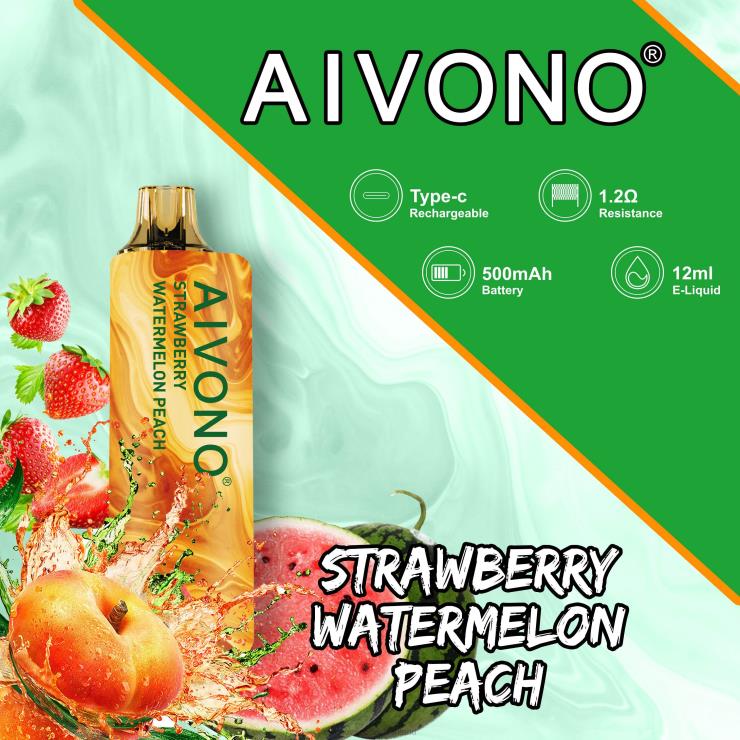 Aivono AIM GUN 7000 Erdbeere, Wassermelone, Pfirsich 4V0P8108 - Aivono Deutschland
