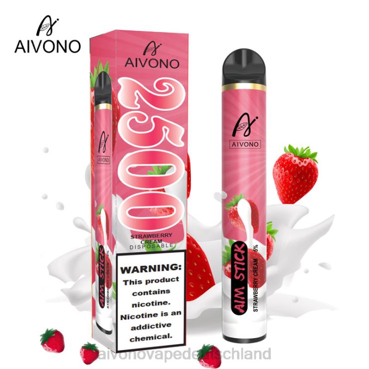 Aivono AIM STICK 2500 Erdbeercreme 4V0P8155 - Aivono Vape Deutschland